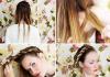 Options for weaving braids around the head French braid around the head step by step