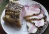 Печена свинска мас във фурната: бърза рецепта